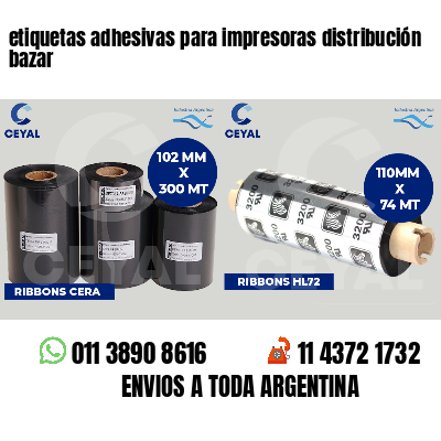 etiquetas adhesivas para impresoras distribución bazar