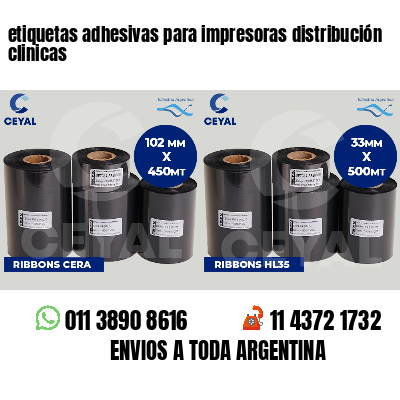 etiquetas adhesivas para impresoras distribución clinicas