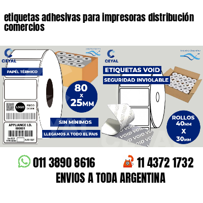 etiquetas adhesivas para impresoras distribución comercios
