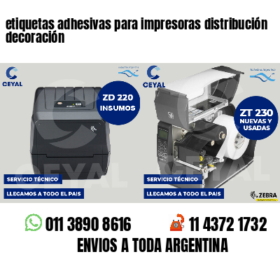 etiquetas adhesivas para impresoras distribución decoración