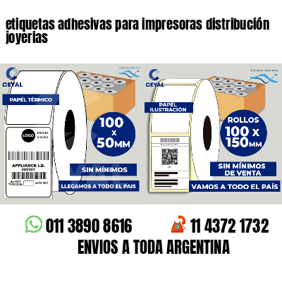 etiquetas adhesivas para impresoras distribución joyerias