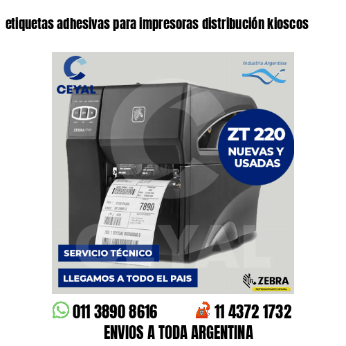 etiquetas adhesivas para impresoras distribución kioscos