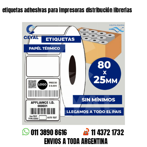 etiquetas adhesivas para impresoras distribución librerias