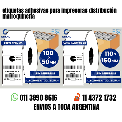 etiquetas adhesivas para impresoras distribución marroquinería