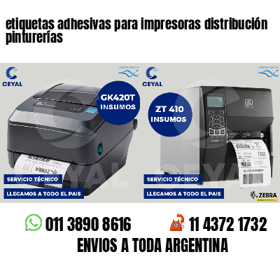 etiquetas adhesivas para impresoras distribución pinturerías