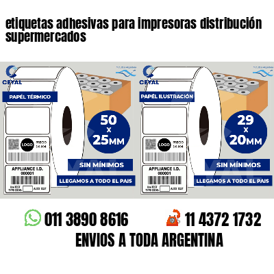 etiquetas adhesivas para impresoras distribución supermercados