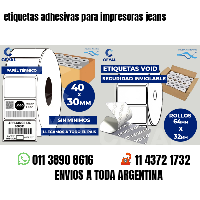etiquetas adhesivas para impresoras jeans