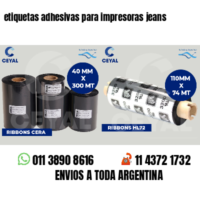 etiquetas adhesivas para impresoras jeans