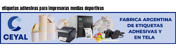 etiquetas adhesivas para impresoras medias deportivas