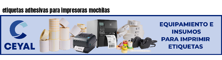 etiquetas adhesivas para impresoras mochilas