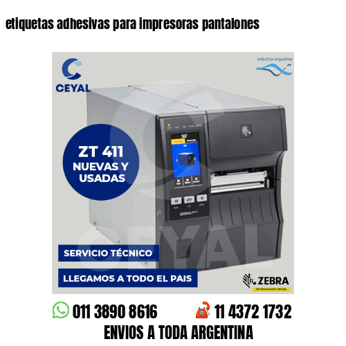 etiquetas adhesivas para impresoras pantalones