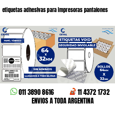 etiquetas adhesivas para impresoras pantalones