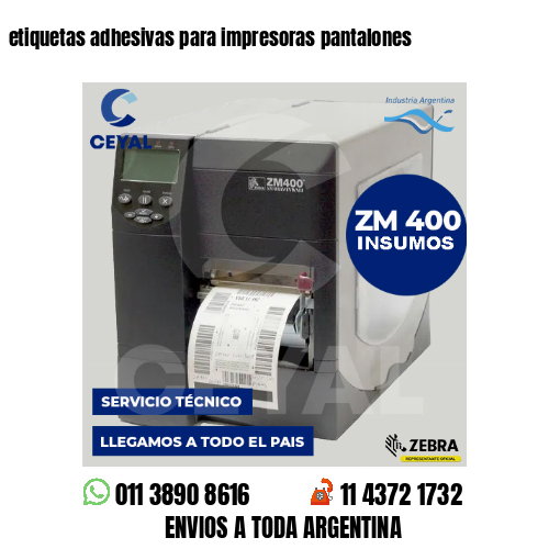 etiquetas adhesivas para impresoras pantalones