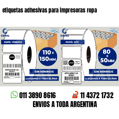 etiquetas adhesivas para impresoras ropa