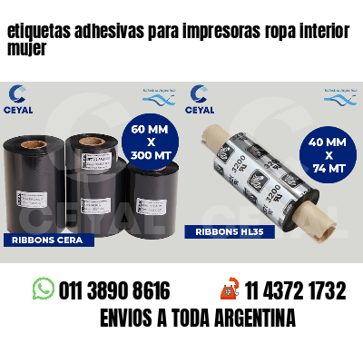 etiquetas adhesivas para impresoras ropa interior mujer