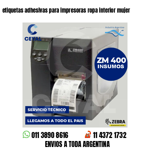 etiquetas adhesivas para impresoras ropa interior mujer