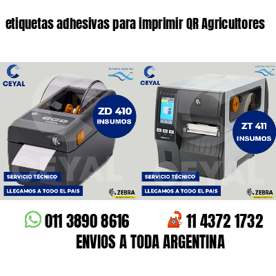 etiquetas adhesivas para imprimir QR Agricultores