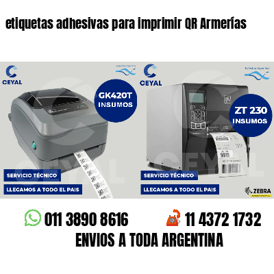 etiquetas adhesivas para imprimir QR Armerías