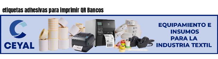 etiquetas adhesivas para imprimir QR Bancos