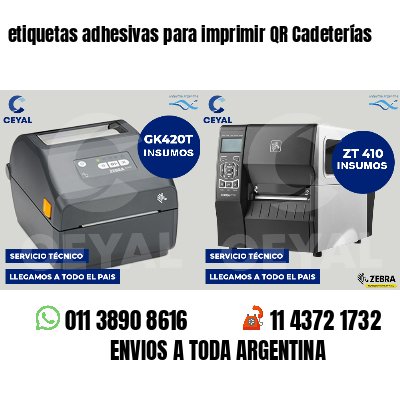 etiquetas adhesivas para imprimir QR Cadeterías