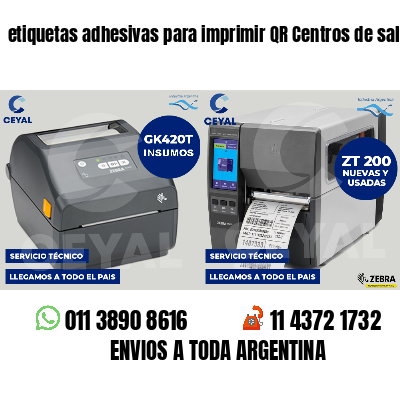 etiquetas adhesivas para imprimir QR Centros de salud