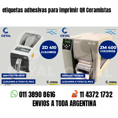 etiquetas adhesivas para imprimir QR Ceramistas