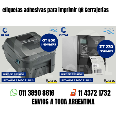 etiquetas adhesivas para imprimir QR Cerrajerías