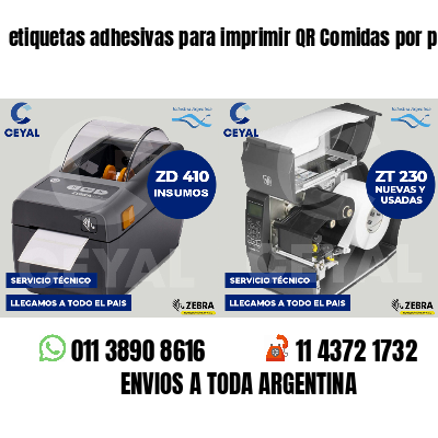 etiquetas adhesivas para imprimir QR Comidas por peso