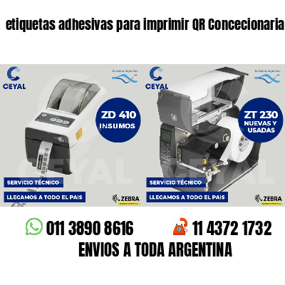 etiquetas adhesivas para imprimir QR Concecionaria