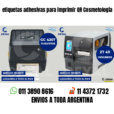 etiquetas adhesivas para imprimir QR Cosmetología