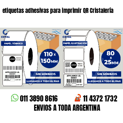 etiquetas adhesivas para imprimir QR Cristalería