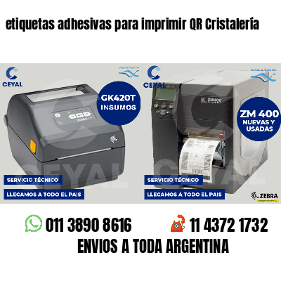 etiquetas adhesivas para imprimir QR Cristalería