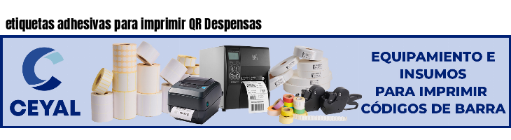 etiquetas adhesivas para imprimir QR Despensas