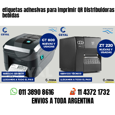 etiquetas adhesivas para imprimir QR Distribuidoras de bebidas