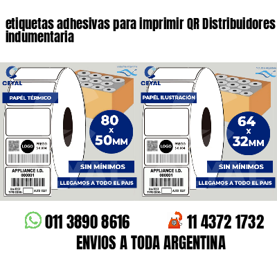 etiquetas adhesivas para imprimir QR Distribuidores de indumentaria