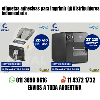 etiquetas adhesivas para imprimir QR Distribuidores de indumentaria