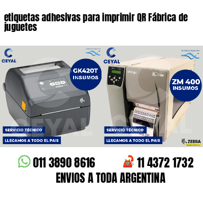 etiquetas adhesivas para imprimir QR Fábrica de juguetes