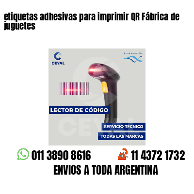 etiquetas adhesivas para imprimir QR Fábrica de juguetes