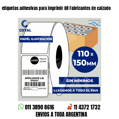 etiquetas adhesivas para imprimir QR Fabricantes de calzado