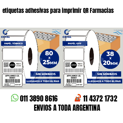 etiquetas adhesivas para imprimir QR Farmacias