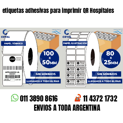 etiquetas adhesivas para imprimir QR Hospitales