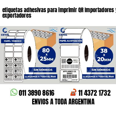 etiquetas adhesivas para imprimir QR Importadores y exportadores