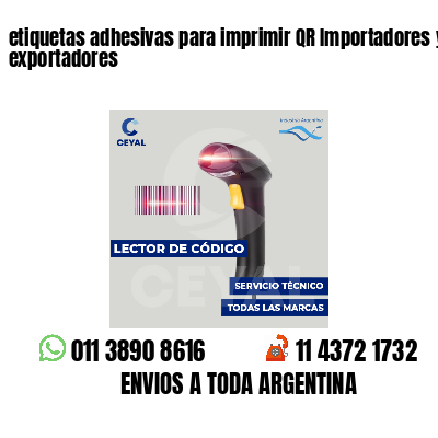 etiquetas adhesivas para imprimir QR Importadores y exportadores
