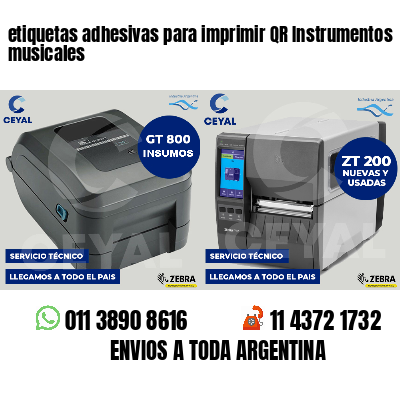 etiquetas adhesivas para imprimir QR Instrumentos musicales