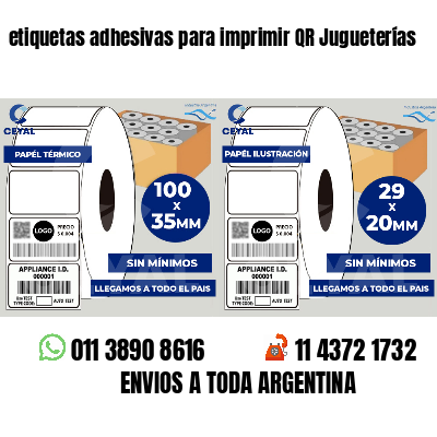 etiquetas adhesivas para imprimir QR Jugueterías