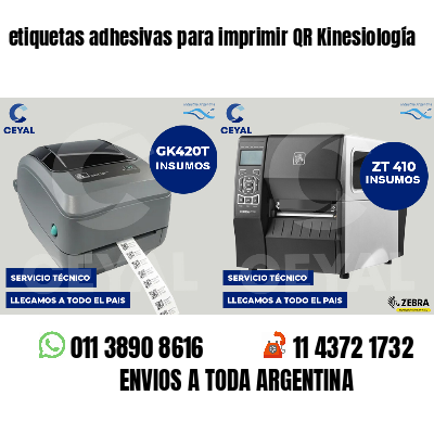 etiquetas adhesivas para imprimir QR Kinesiología