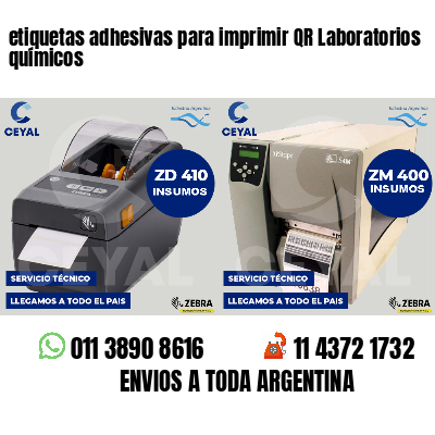 etiquetas adhesivas para imprimir QR Laboratorios químicos