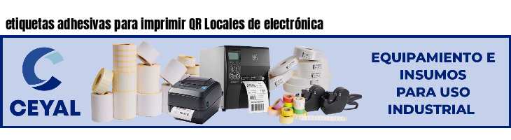 etiquetas adhesivas para imprimir QR Locales de electrónica