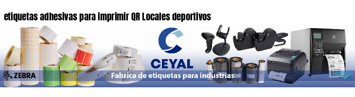 etiquetas adhesivas para imprimir QR Locales deportivos
