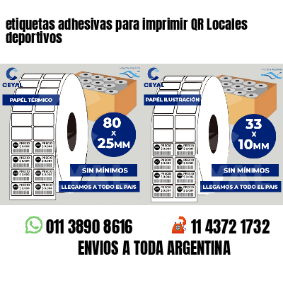 etiquetas adhesivas para imprimir QR Locales deportivos